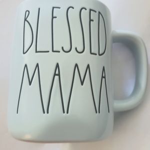 Rae dunn pastel blue blessed mama mug